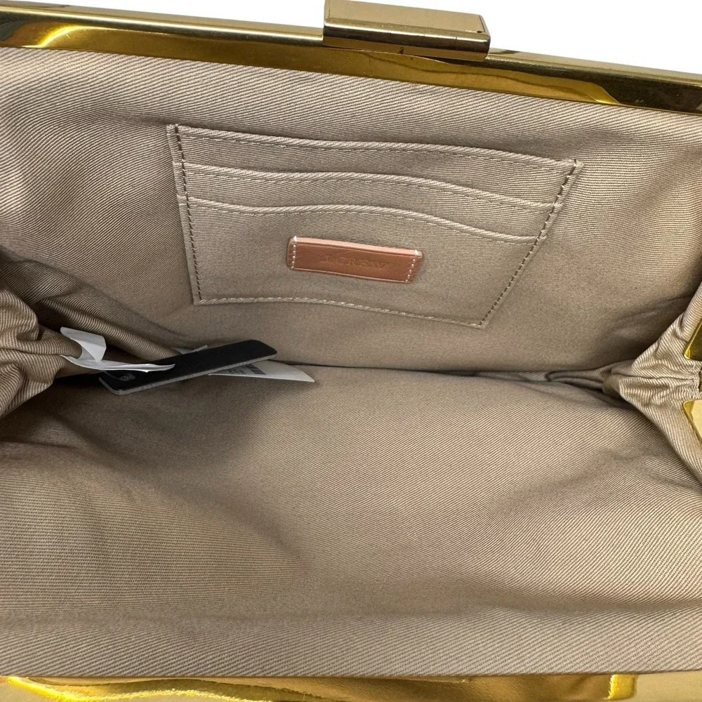 J Crew Frame Clutch In‎ Satin Purse Dusty Pink Evening Event Party Wedding NWT